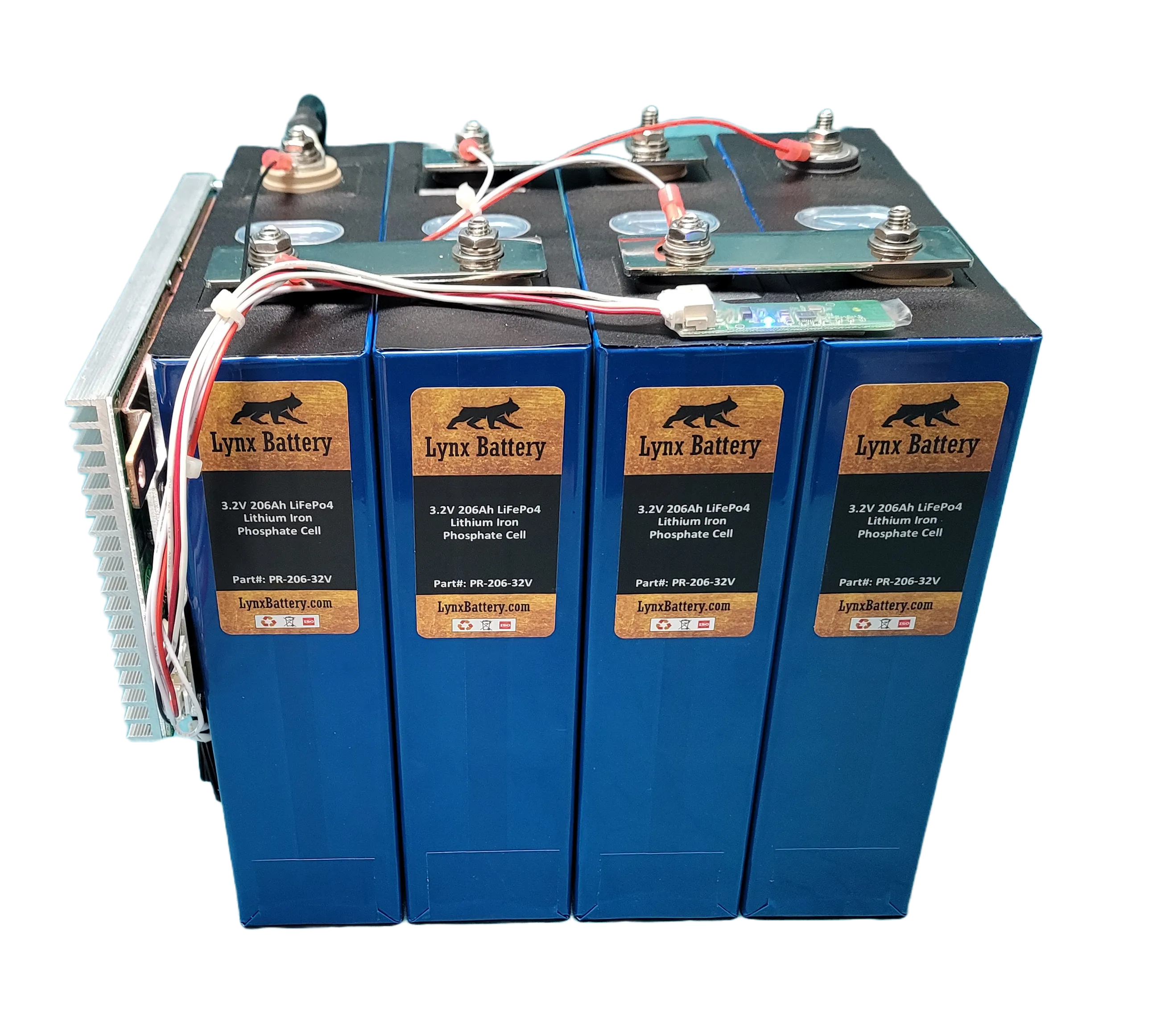 12V 206Ah Lithium Iron Phosphate (LiFePO4) Prismatic Bluetooth Battery with 200A BMS
