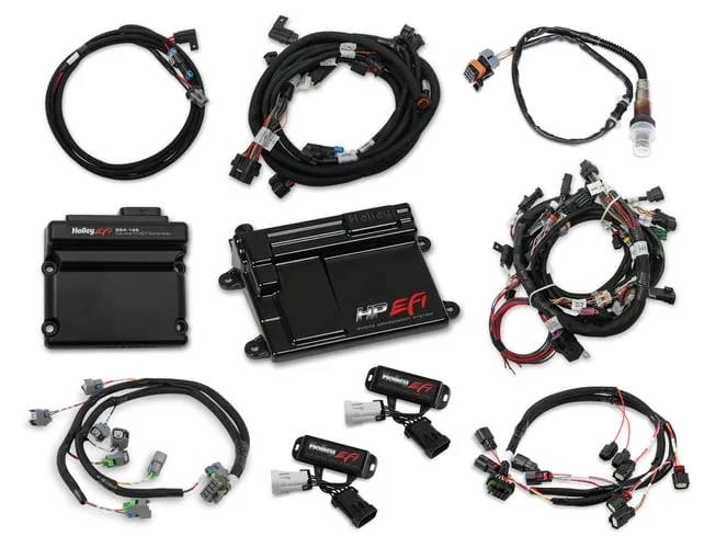 2013-2015.5 Ford Coyote Ti-VCT HP EFI Kit, BOSCH O2, USCAR INJ Ford Coyote Ti-VCT HP EFI ECU and Ti-VCT Controller Kit with Power Harness, Main Harness, Coil Harness, Injector Harness and Sensors includes Bosch Oxygen Sensor