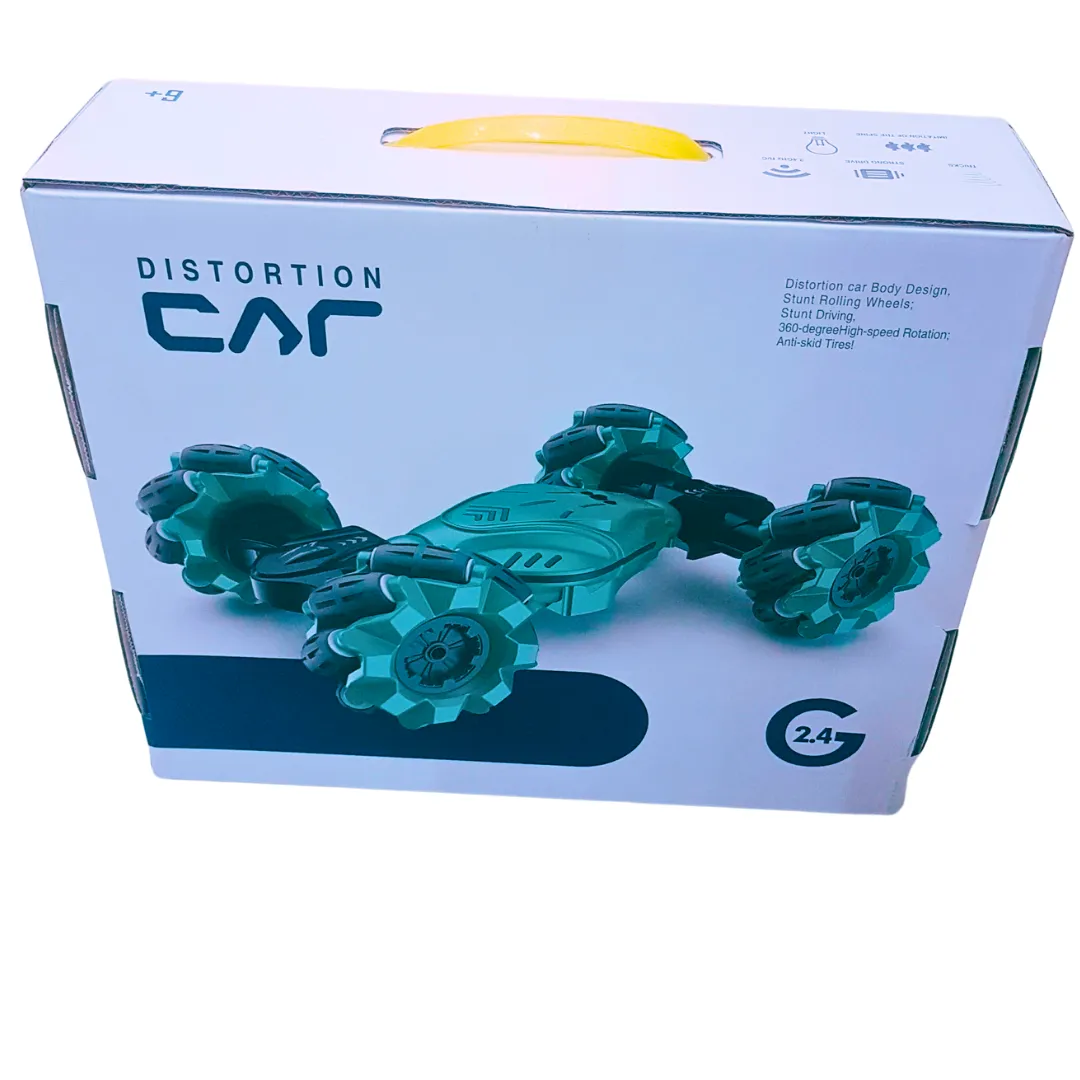 2.4GHz Hand Gesture Control RC Distortion Car – 360° Stunt Twisting, Rolling Wheels | High-Speed Rotation | Ages 6 