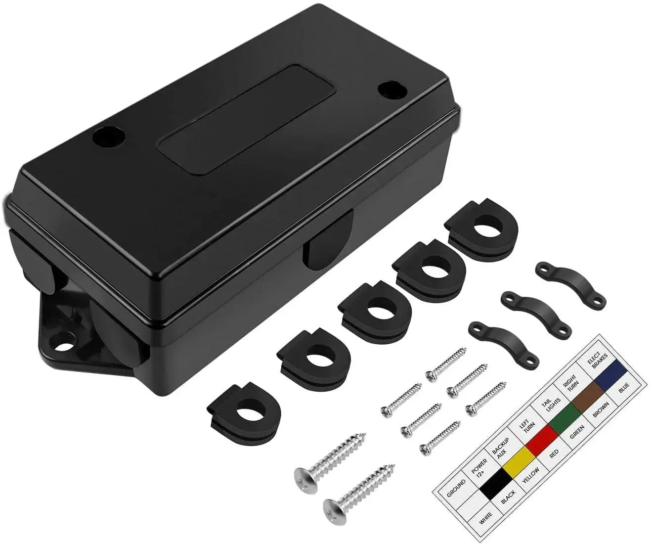 2Pack 7 Way Electrical Trailer Junction Box