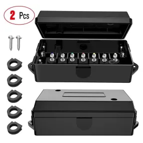2Pack 7 Way Electrical Trailer Junction Box