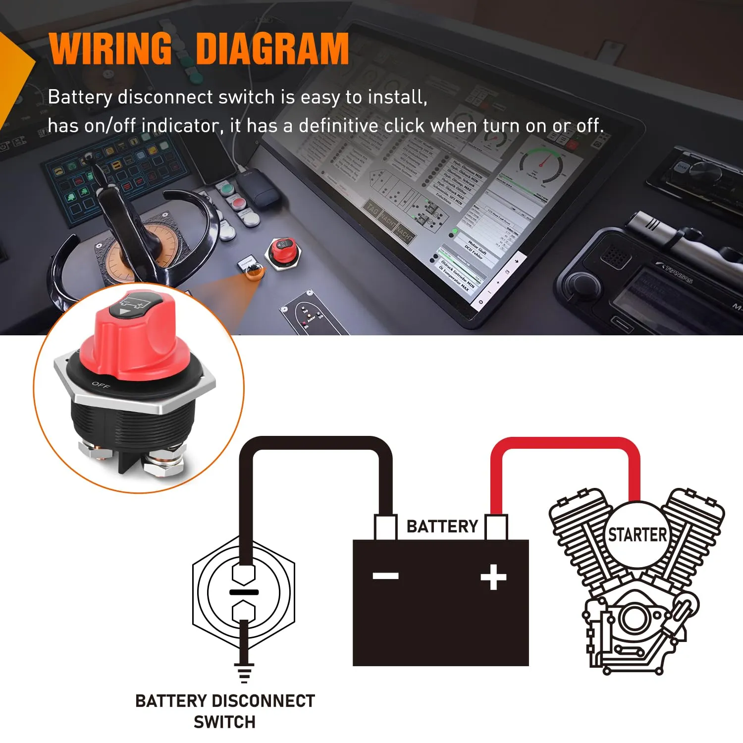300A ON/OFF Disconnetc Battery Switch