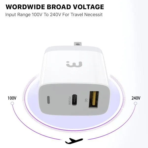 30W Power Delivery Dual Port Wall Charger