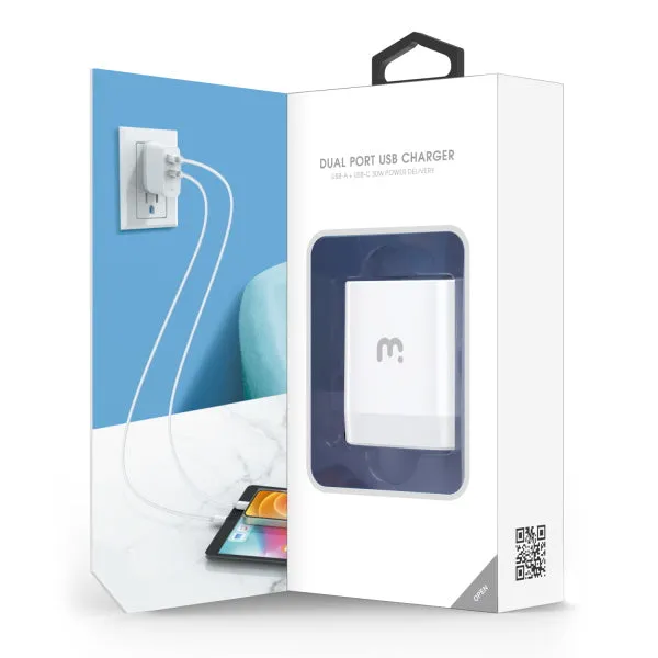 30W Power Delivery Dual Port Wall Charger