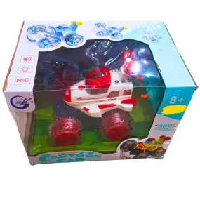 360° Rotating RC Stunt Car – Remote Control Flip Car with LED Lights & Music | High-Speed Rechargeable Off-Road Vehicle for Kids (8 )