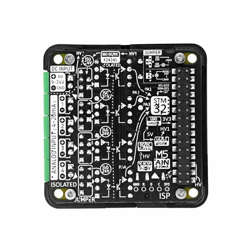 4-Channel Analog to 12C 13.2 Module 4-20mA Input(ST32G030)