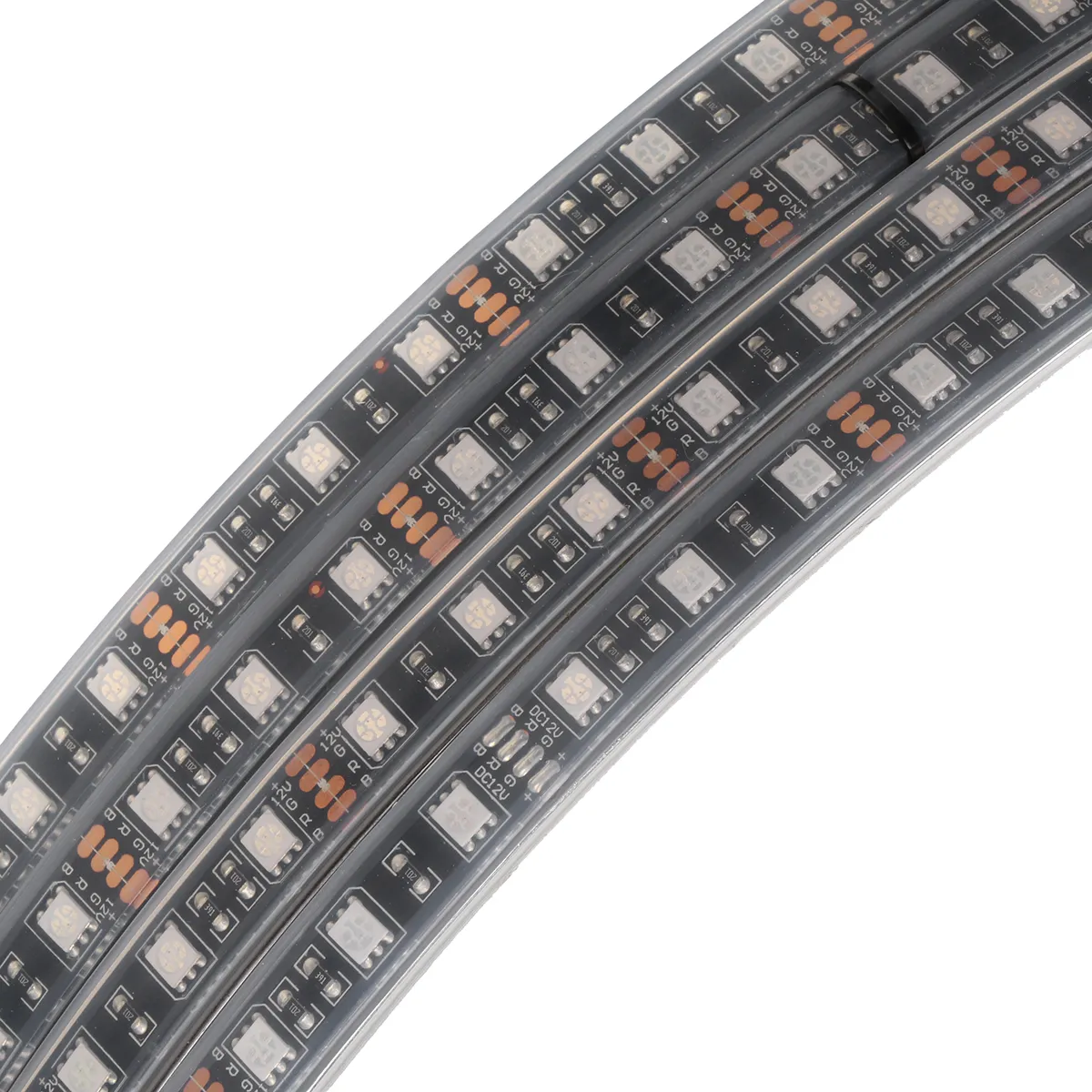 4PCS 15.5'' Car LED Wheel Ring Lights Bluetooth Control Single Row Light Strip