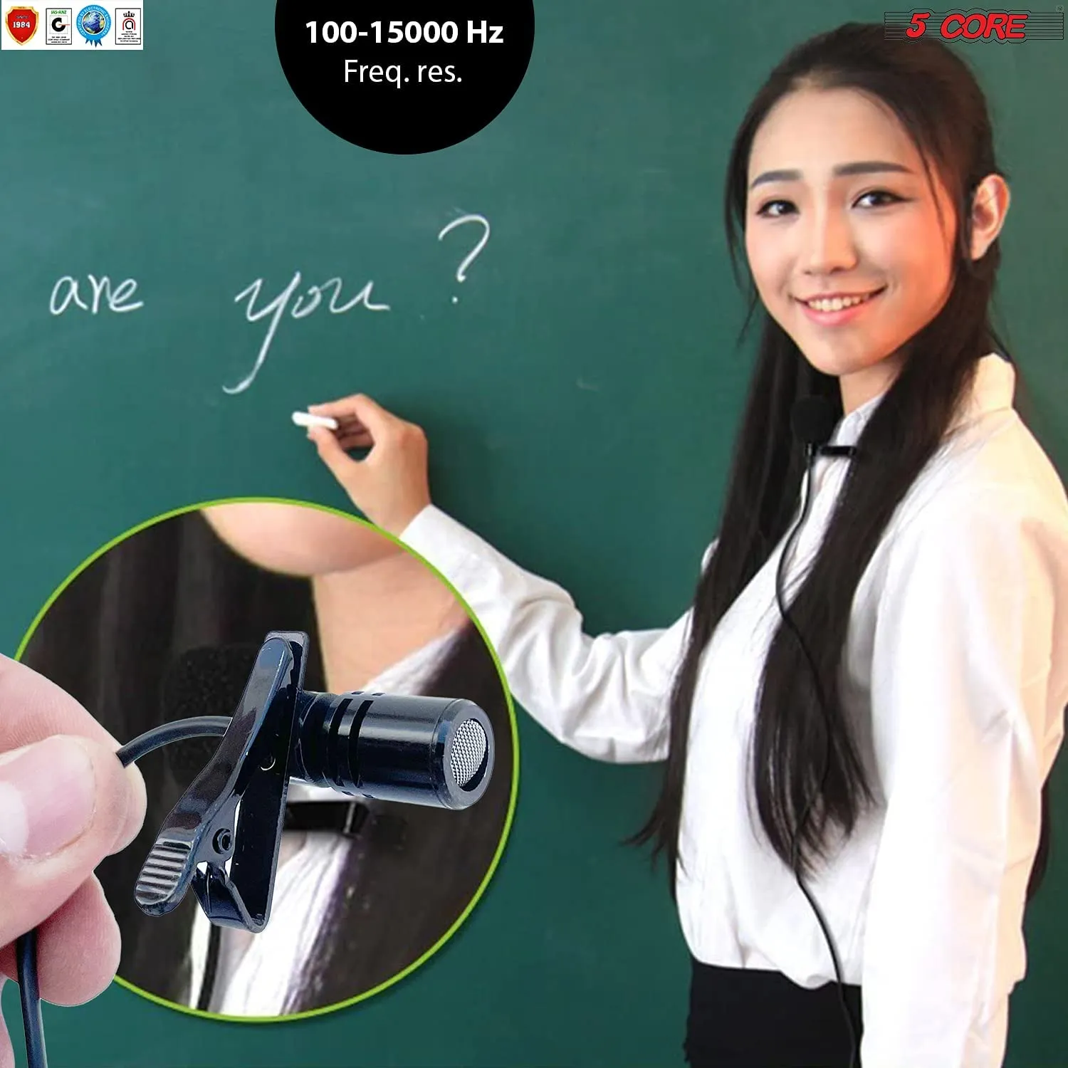 5 Core Professional Microphone Lavalier Mic Microphone for Phone, Clip