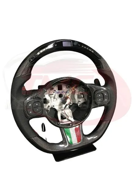 Abarth 500 / 595 / 695 LED Carbon Fibre Steering Wheel - Launch Edition