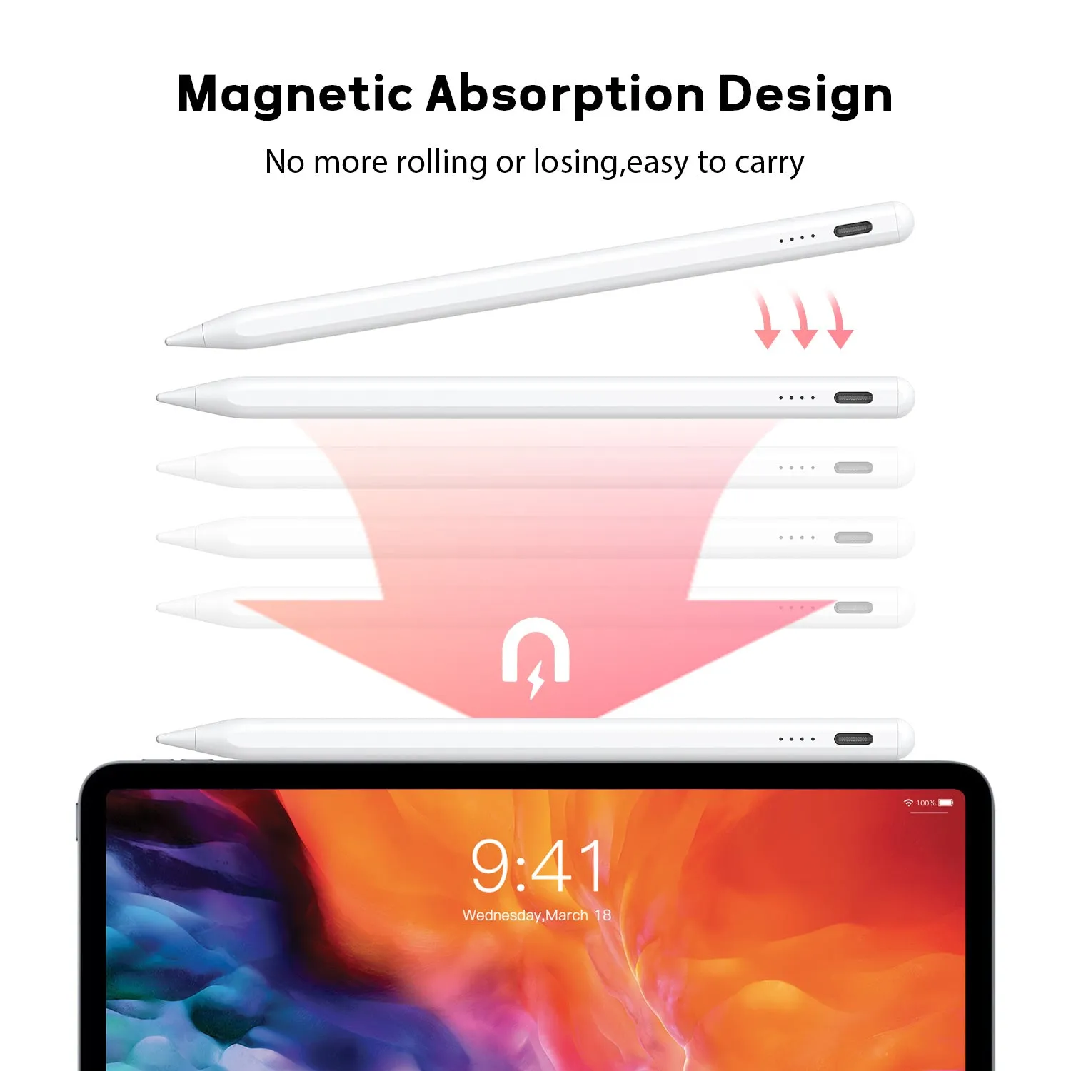 Active Stylus Pen for iPad / iPad Pro / iPad Mini / iPad Air 2018 2019 2020 2021 2022/2024