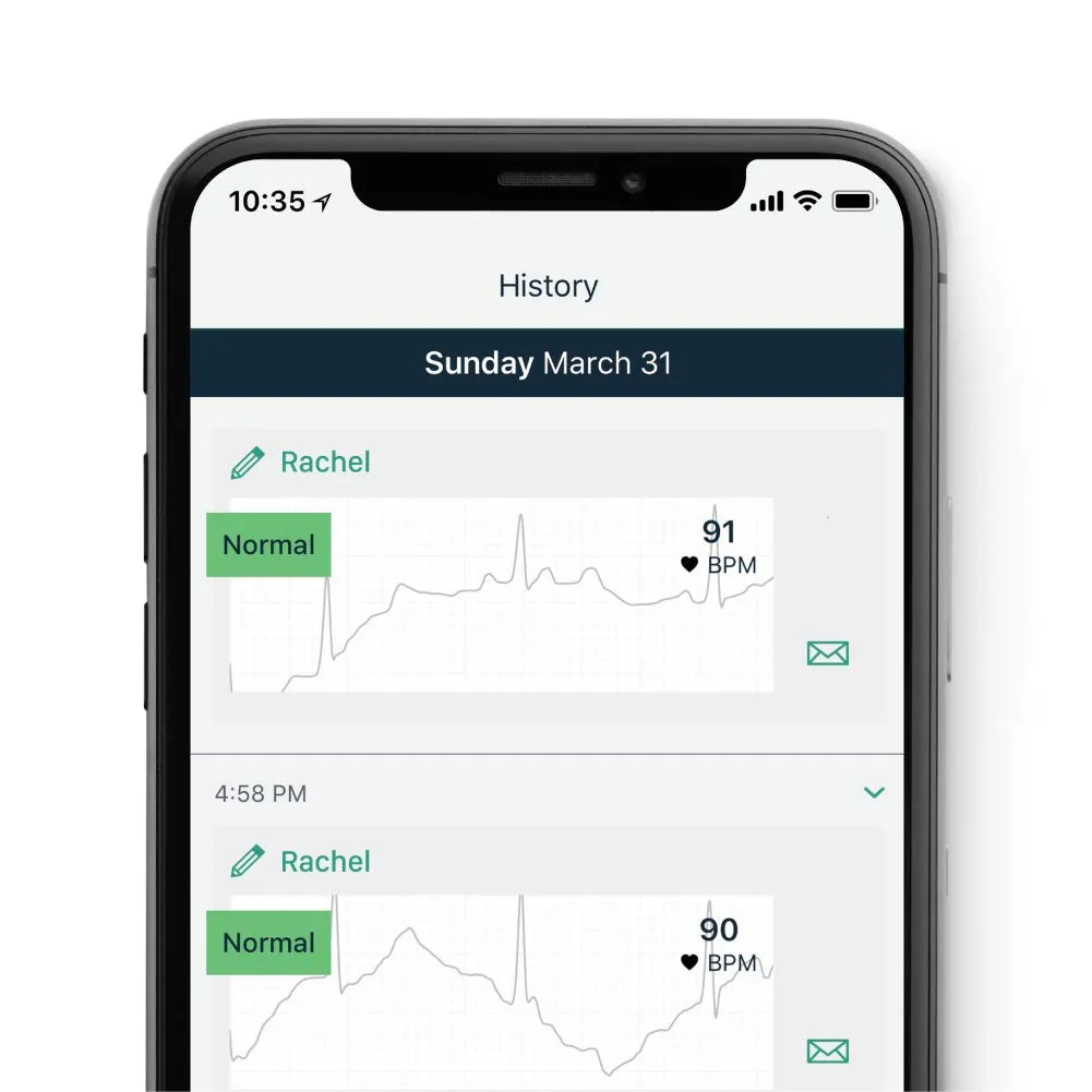 AliveCor's KardiaMobile 6L | FDA and CE Approved Personal ECG Device for iOS and Android | Wireless 6-Lead ECG | Detects AFib, Bradycardia, Tachycardia and Normal Heart Rhythm in 30 Seconds