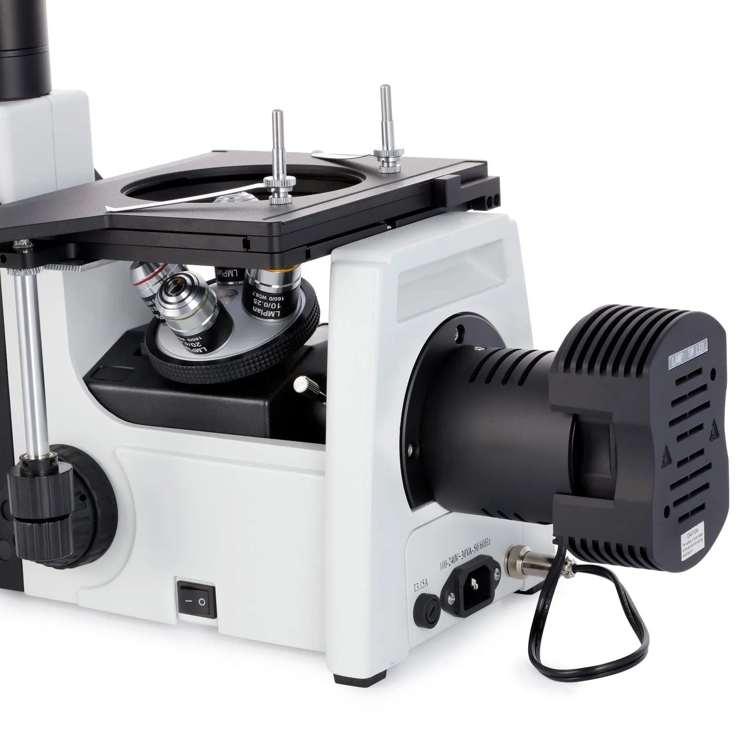 AmScope ME1200 Series Inverted Metallurgical Trinocular Compound Microscope 50X-1000X Magnification with 5MP USB Camera