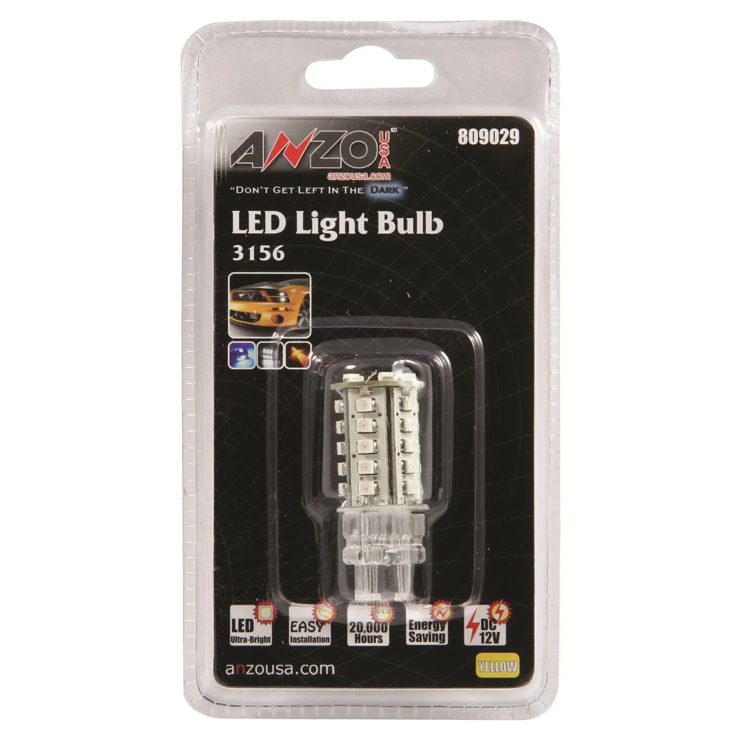 Anzo USA 809029 LED Replacement Bulb; 3156/3157; 30 LEDs; 1 3/4 in.Tall; Amber;