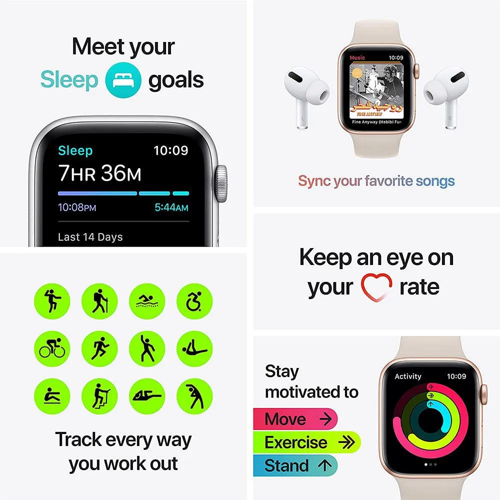 Apple Watch Series SE (2nd generation) (40mm - GPS) Midnight Aluminum Case With Midnight Sport Band