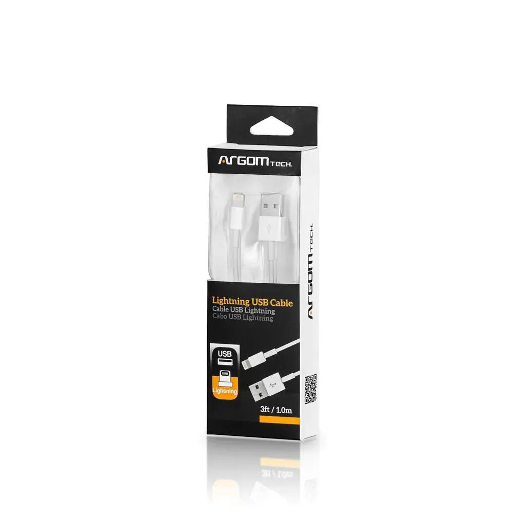 Argom CABLE RELÁMPAGO USB - 3FT/1M