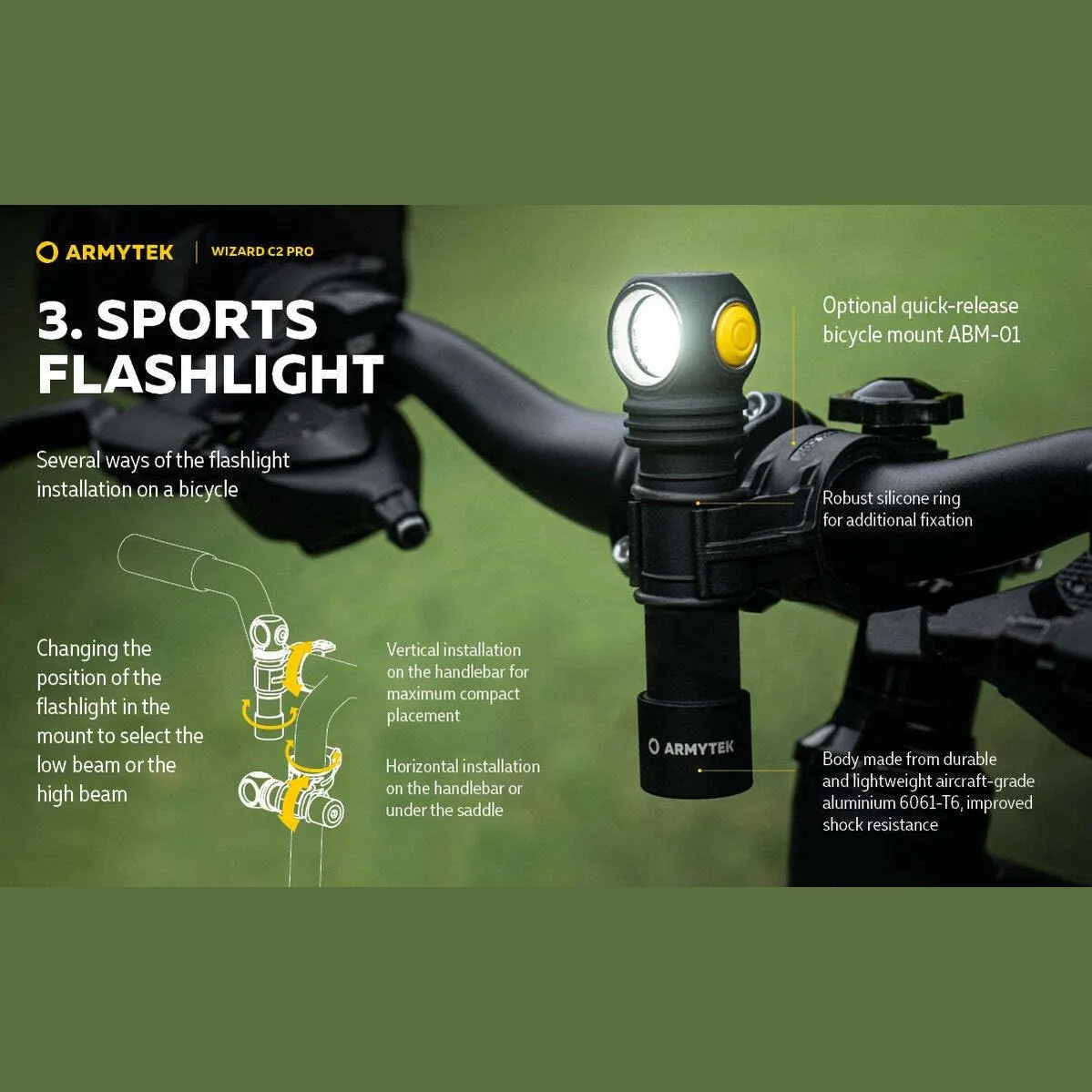 ARMYTEK WIZARD C2 PRO MAGNET USB (WARM LIGHT)