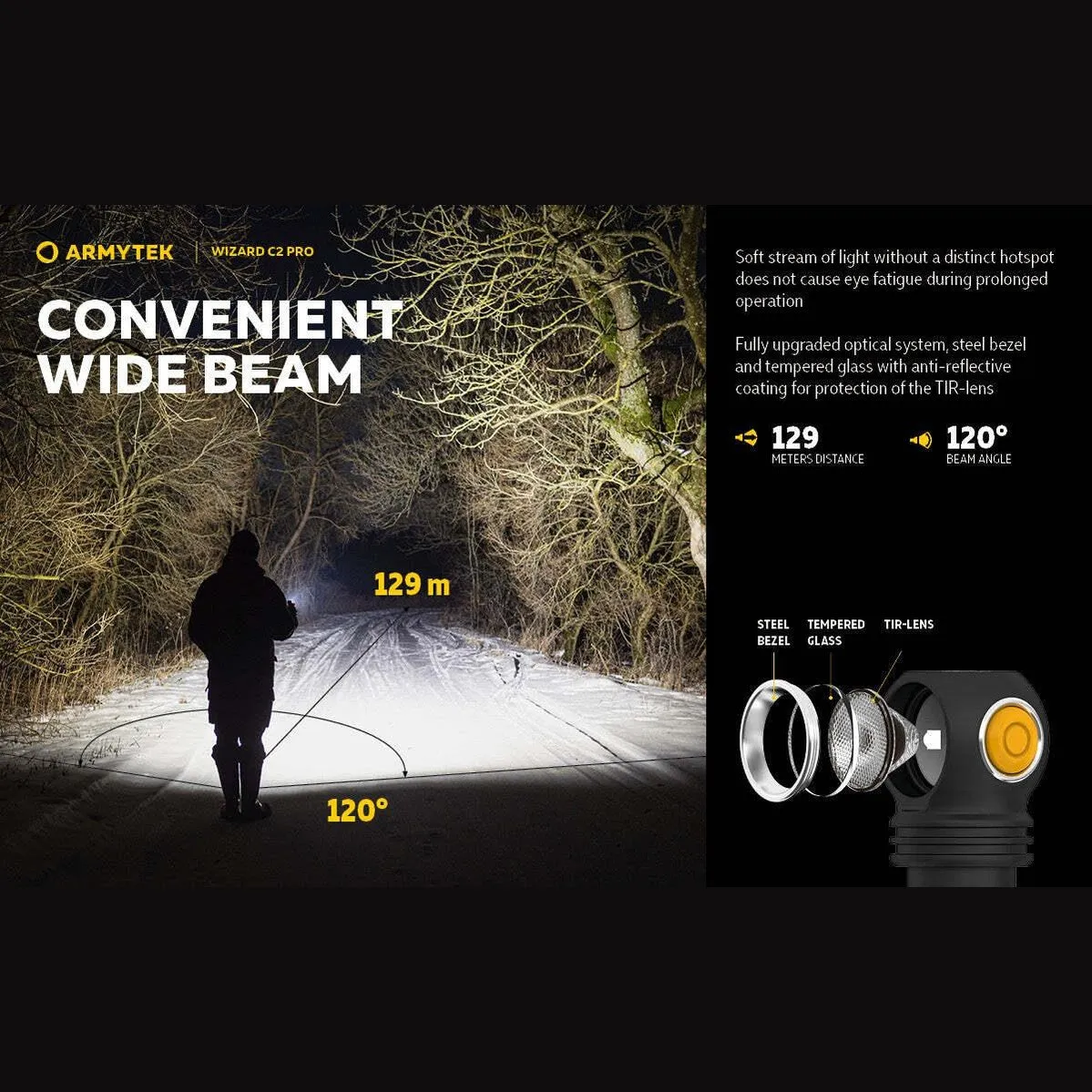 ARMYTEK WIZARD C2 PRO MAGNET USB (WARM LIGHT)
