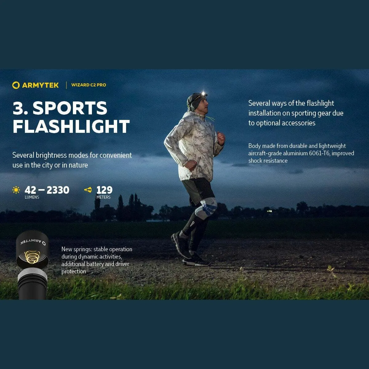 ARMYTEK WIZARD C2 PRO MAGNET USB (WARM LIGHT)