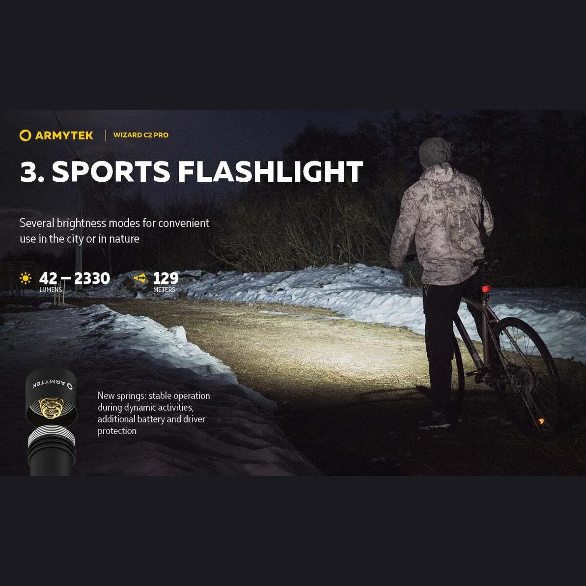 ARMYTEK WIZARD C2 PRO MAGNET USB (WARM LIGHT)