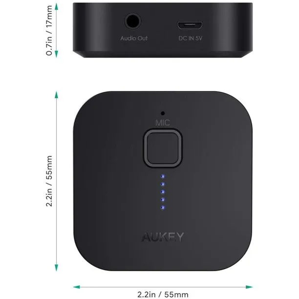 AUKEY Bluetooth Receiver V4.1 Wireless Audio Music Adapter