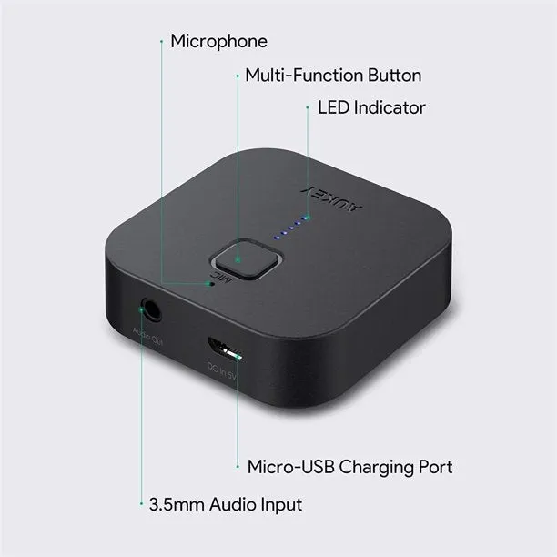 AUKEY Bluetooth Receiver V4.1 Wireless Audio Music Adapter