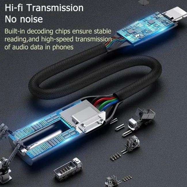 Baseus L56 2-in-1 Lightning & 3.5mm Audio Female Adapter
