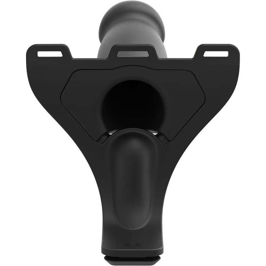 Be Naughty Vibrating Hollow Silicone Strap On Penis Extension Set Black