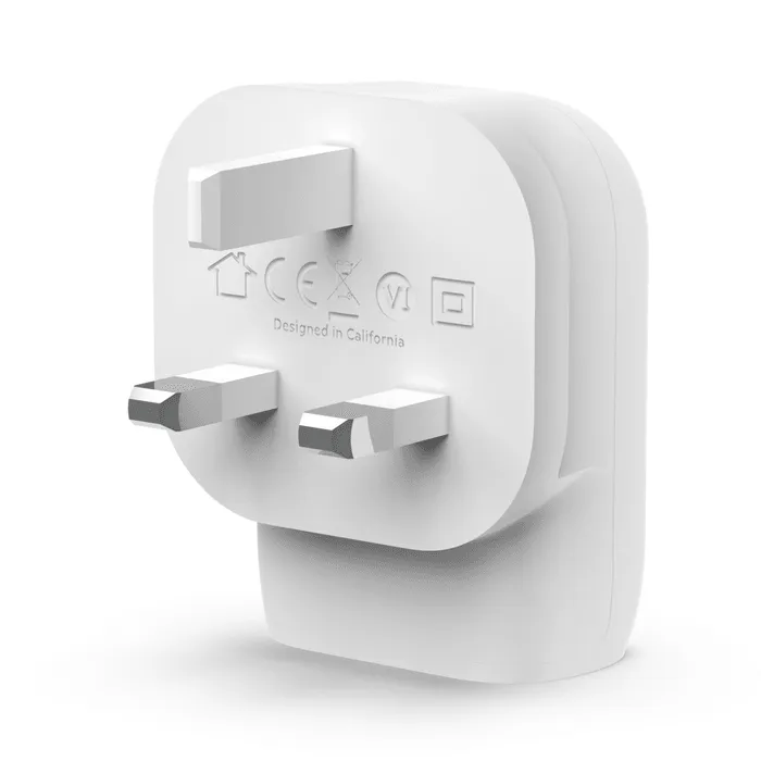 Belkin 30W USB C PD Wall Charger & USB C to Lightning Cable - White