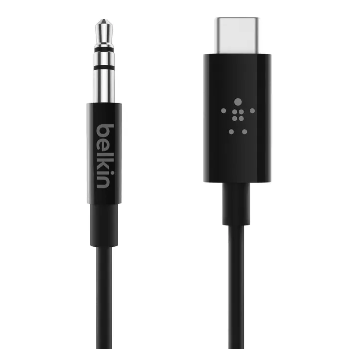 Belkin RockStar USB C to 3.5mm Audio Cable High Quality Sound - Black