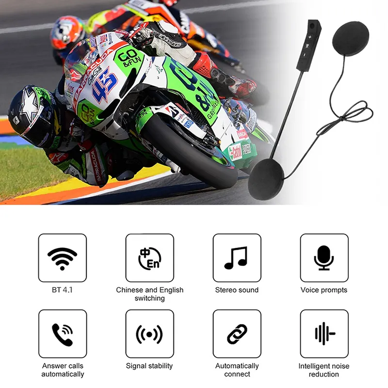 Bluetooth Helmet Headset Motorcycle Handsfree Kit Bt8
