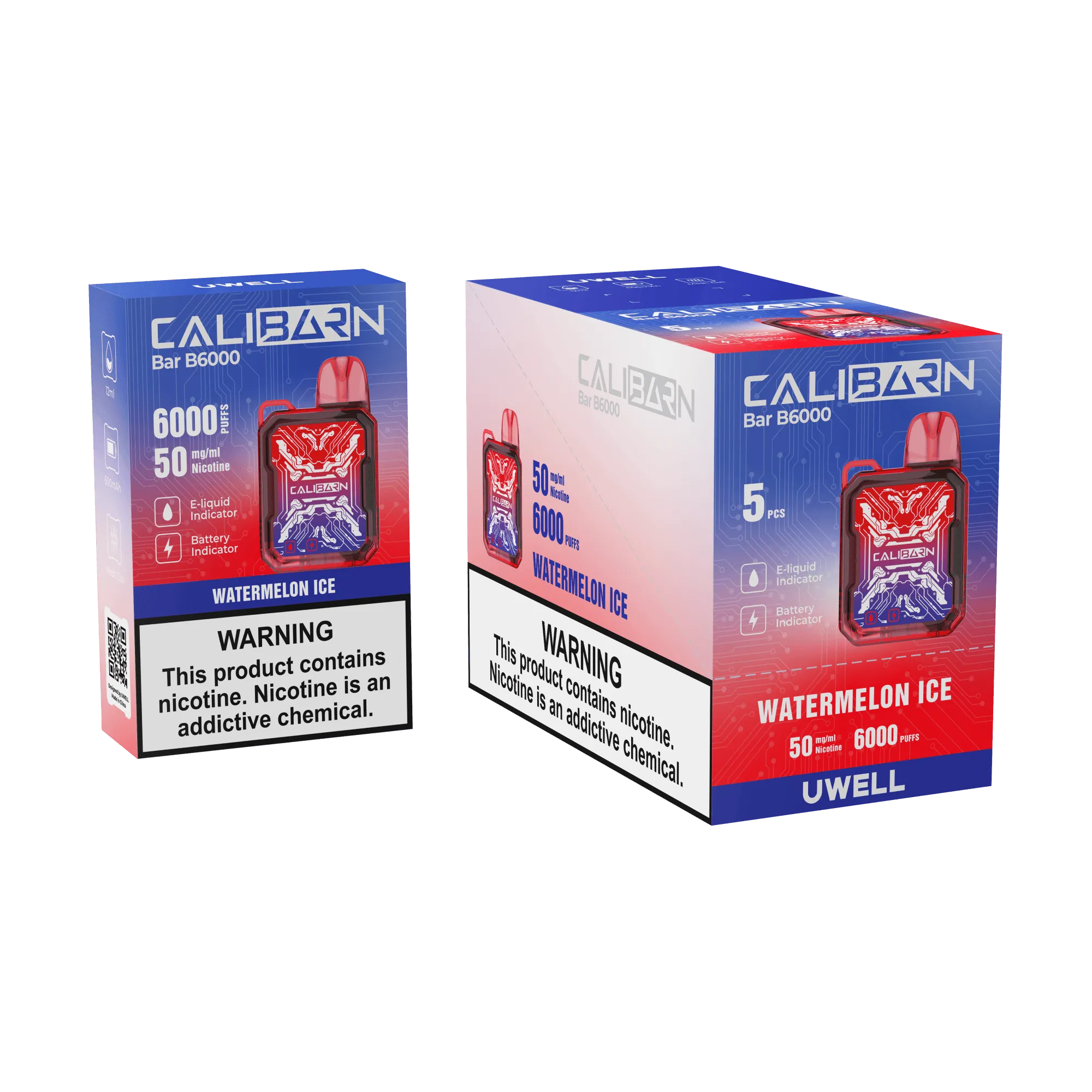 Caliburn Bar B6000 Disposable 12mL (5/Pack) - Clearance