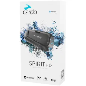 Cardo Spirit HD Single Bluetooth Intercom System Black