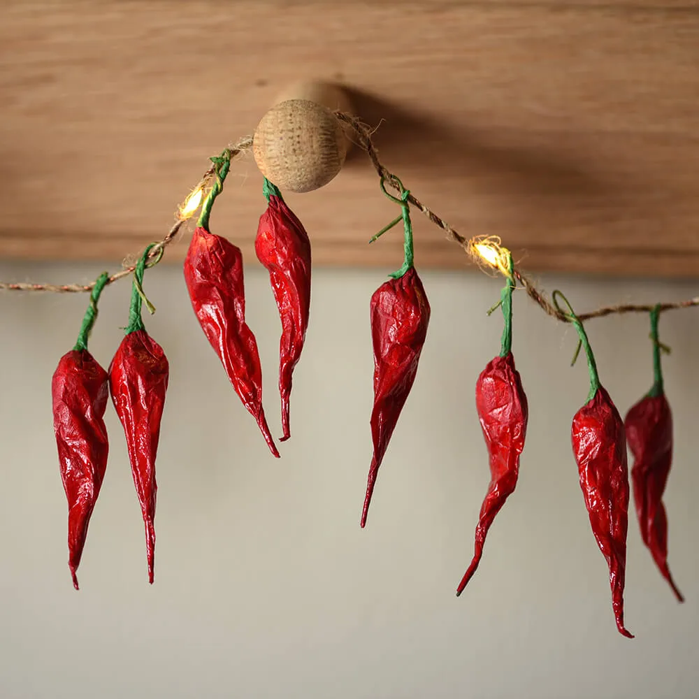 Chilli Pepper LED Fairy Lights - Battery