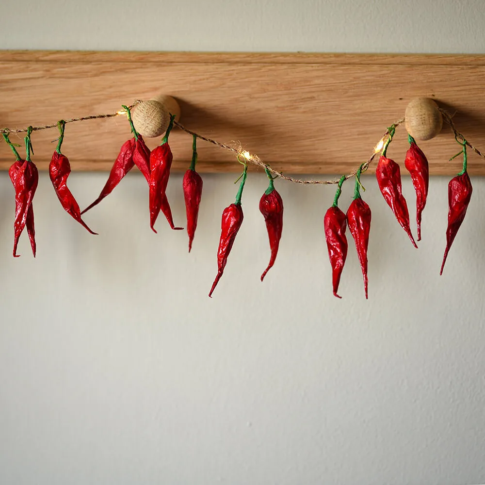 Chilli Pepper LED Fairy Lights - Battery