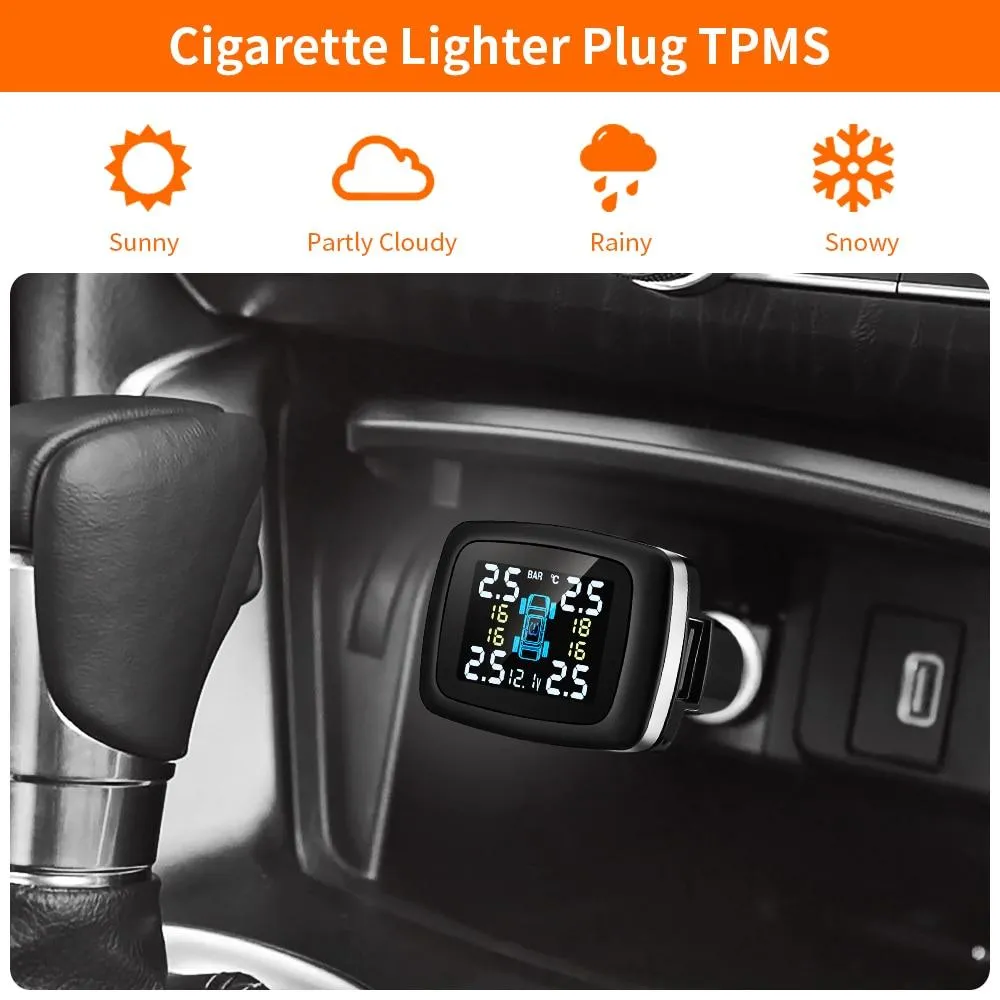 Cigarette Lighter USB Charger TPMS