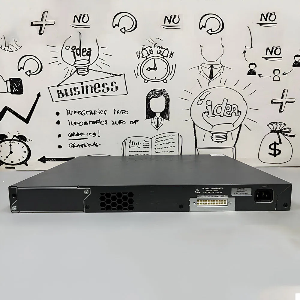 Cisco WS-C2960X-24PS-L Managed Rackmount PoE  Switch 24 Port 10/100/1000Mbps   4 Port Gigabit SFP 370W (Used)