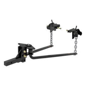 CURT 17057 Round Bar Weight Distribution Hitch with Integrated Lubrication (10-14K)