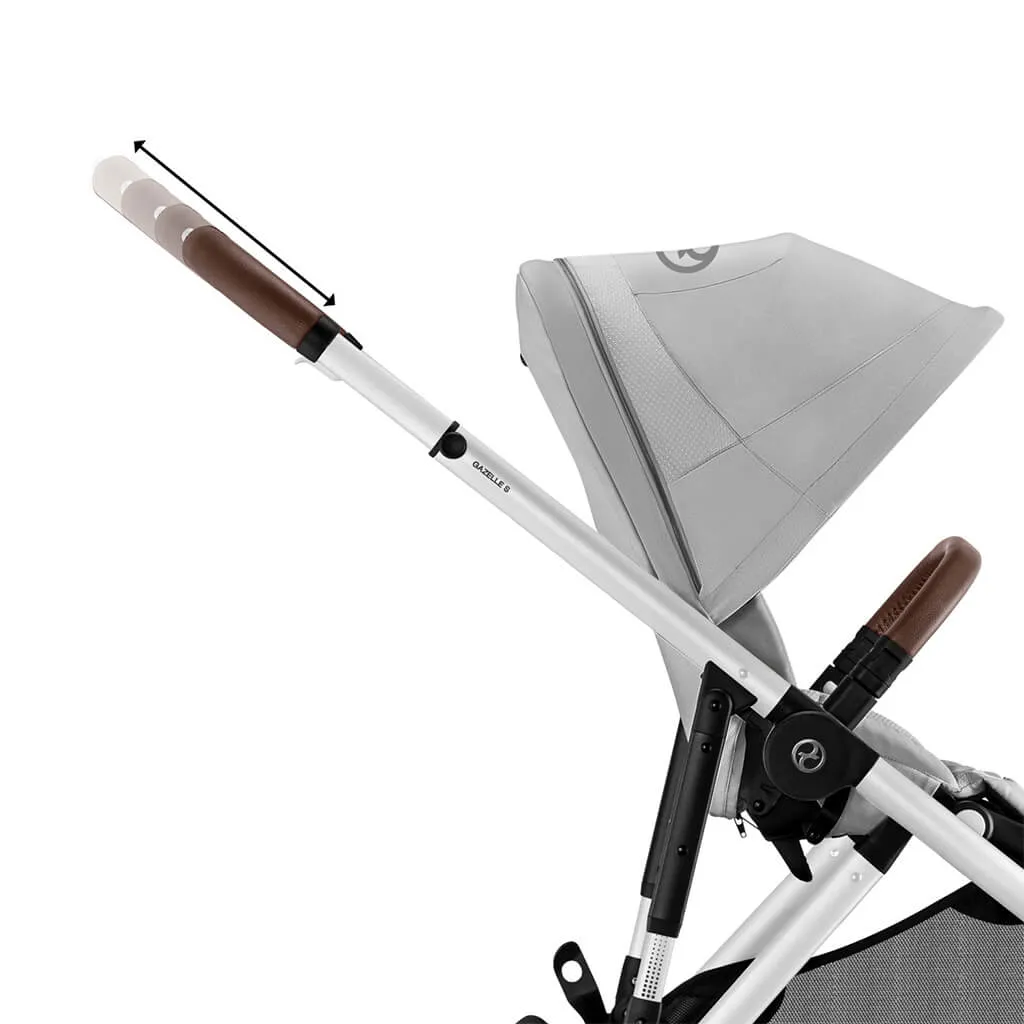 Cybex Gazelle S 2 Stroller - Silver Frame/Lava Grey Seat
