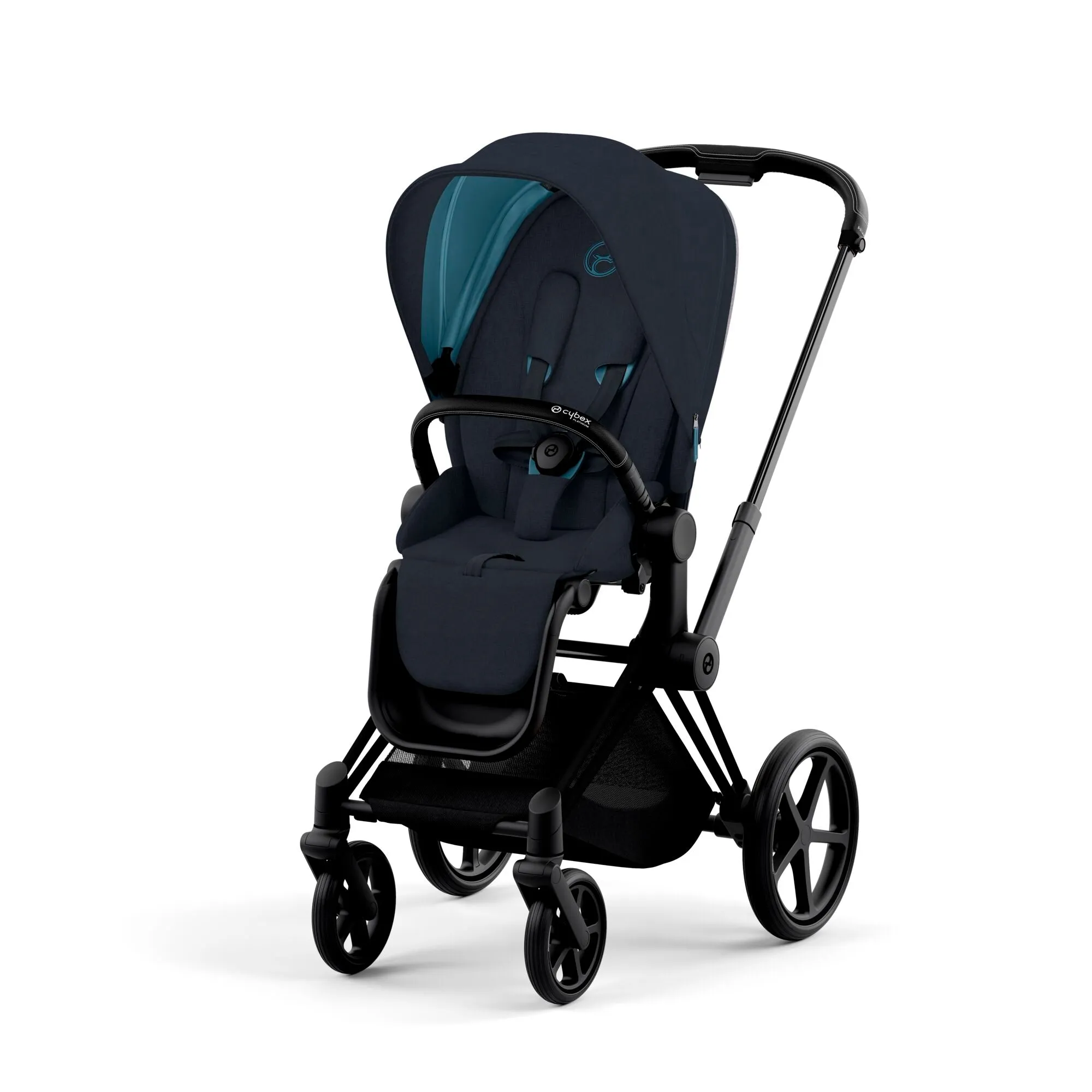 Cybex Priam Pram 2022 Matt Black   Midnight Blue