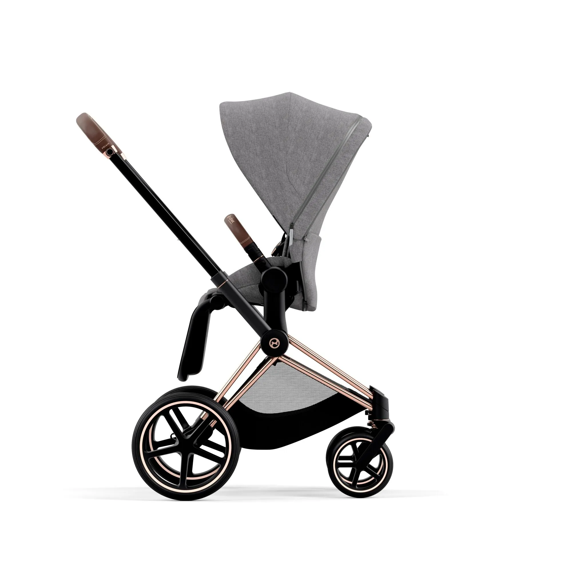 Cybex Priam Pram 2022 Rose Gold   Manhattan Grey