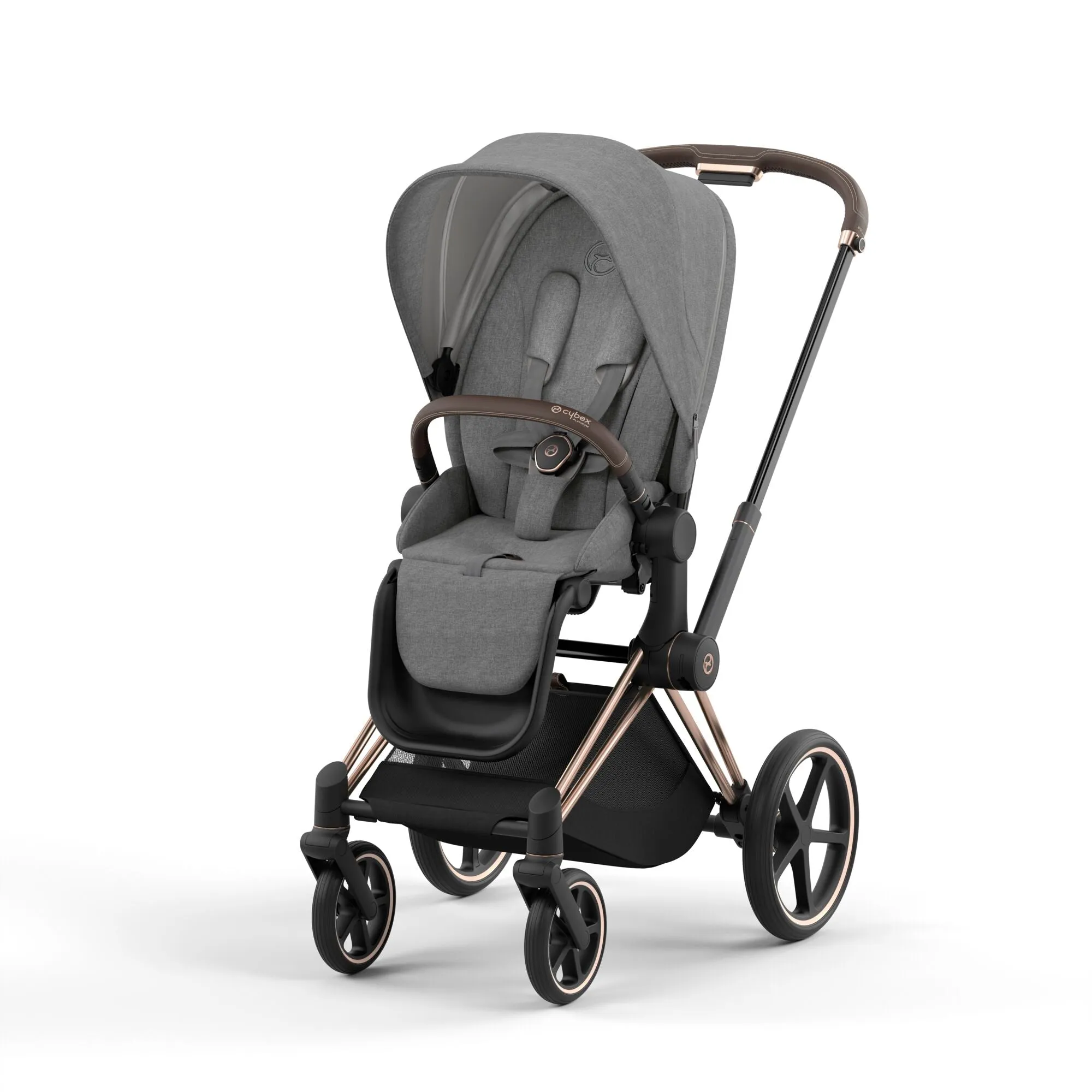 Cybex Priam Pram 2022 Rose Gold   Manhattan Grey