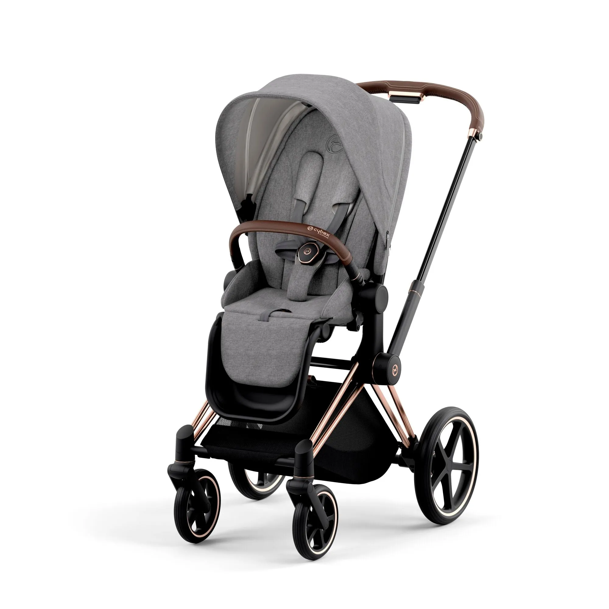 Cybex Priam Pram 2022 Rose Gold   Manhattan Grey