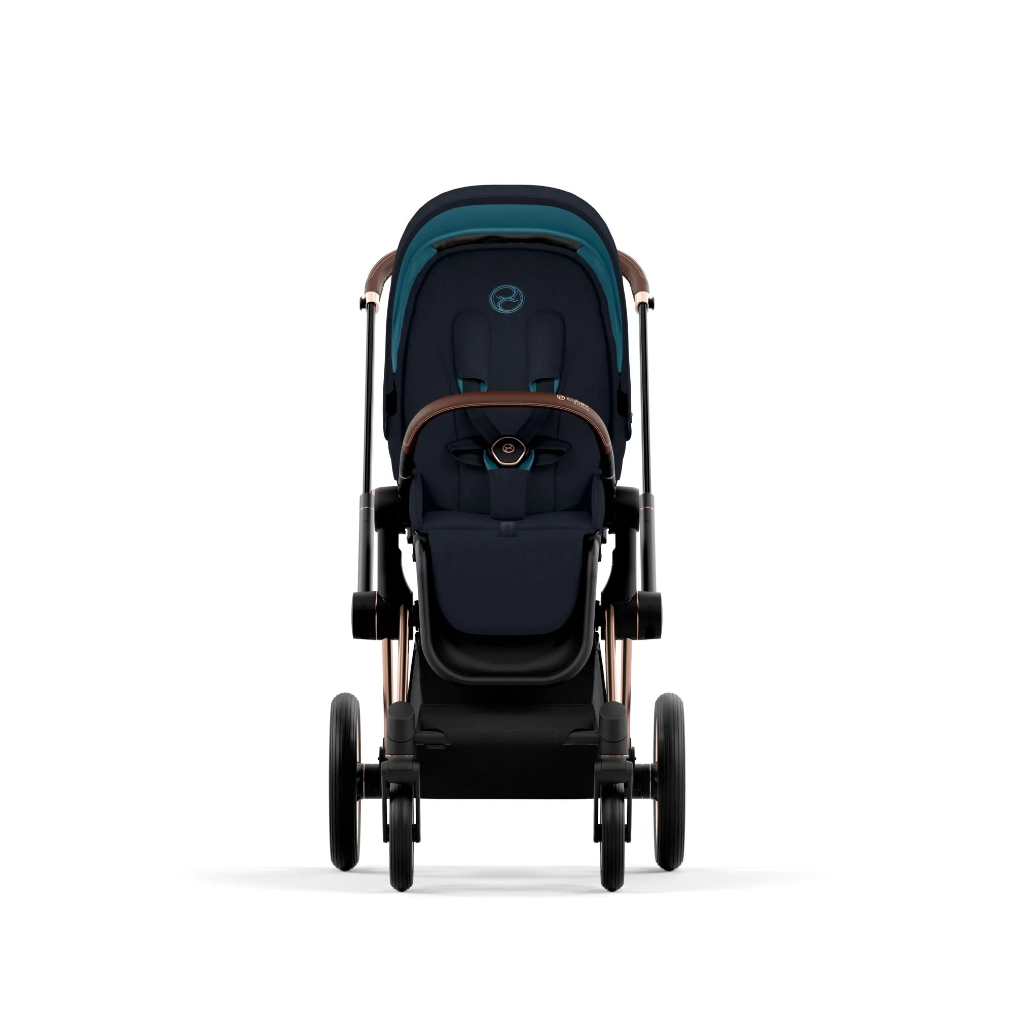 Cybex Priam Pram 2022 Rose Gold   Midnight Blue