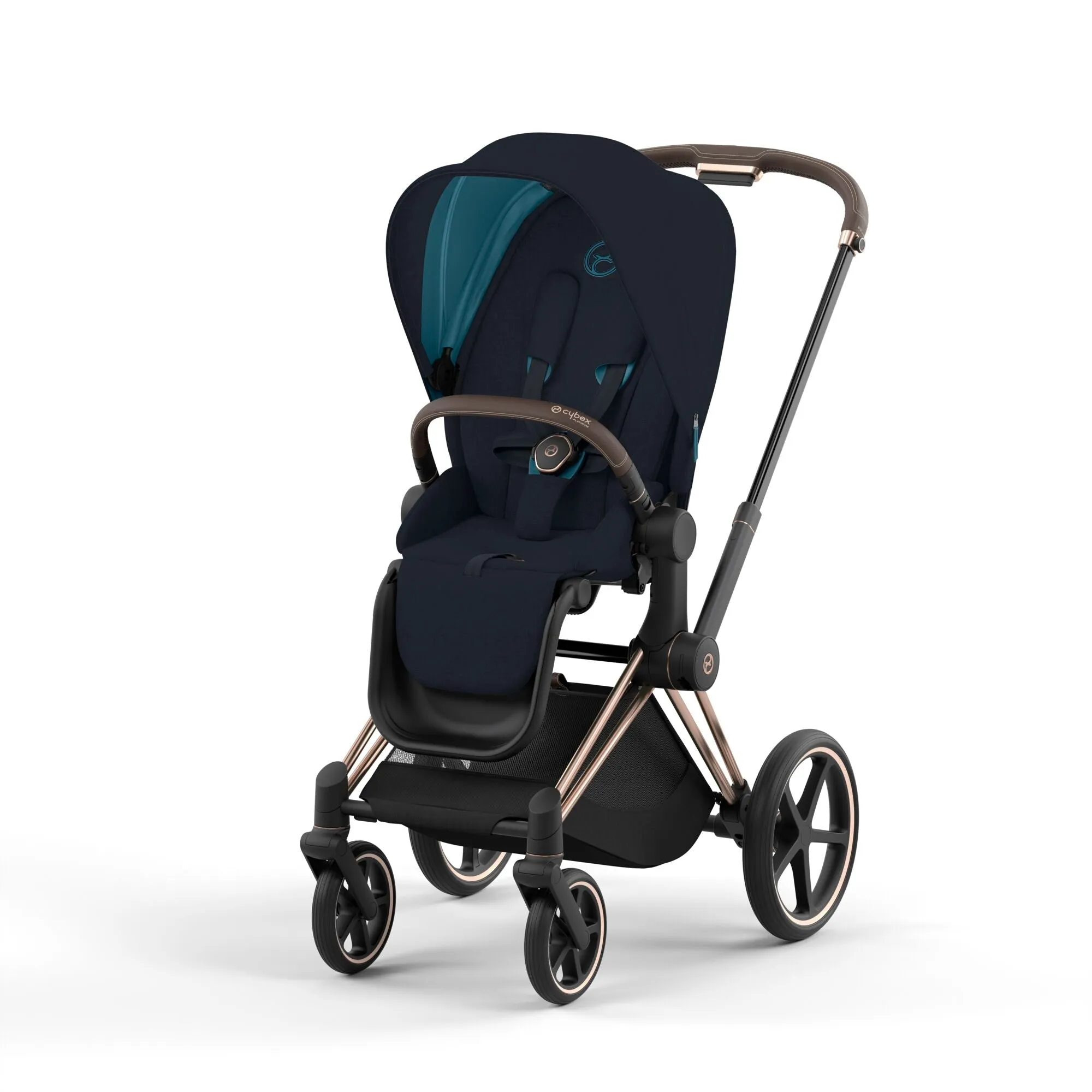 Cybex Priam Pram 2022 Rose Gold   Midnight Blue
