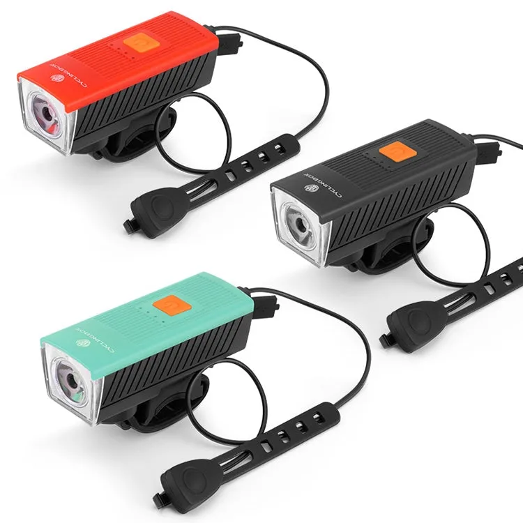CYCLINGBOX BG-1811 Bicycle Charging Speaker Front Lamp USB Multi-Function Mountain Bike Accessories(Black)