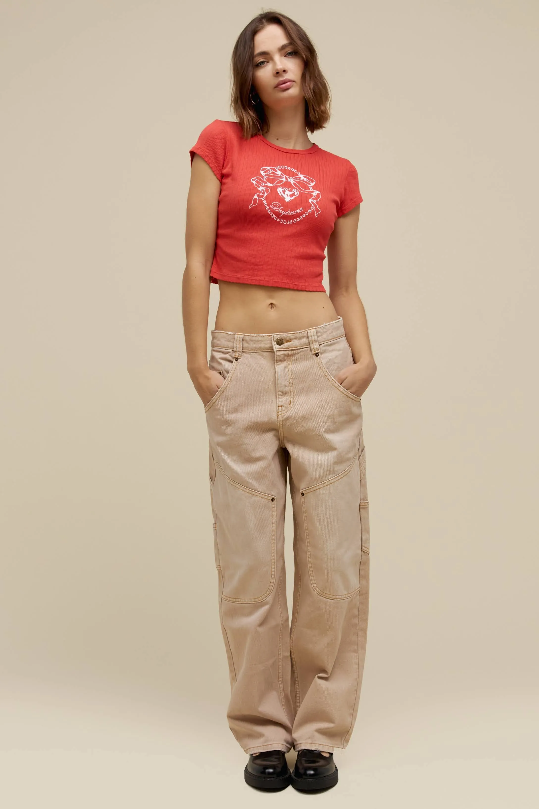 Daydreamer Bow Pointelle Tee