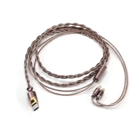 DD ddHiFi M130B (Coffee Cable) USB-C Earphone Upgrade Cable with Microphone (Open Box)