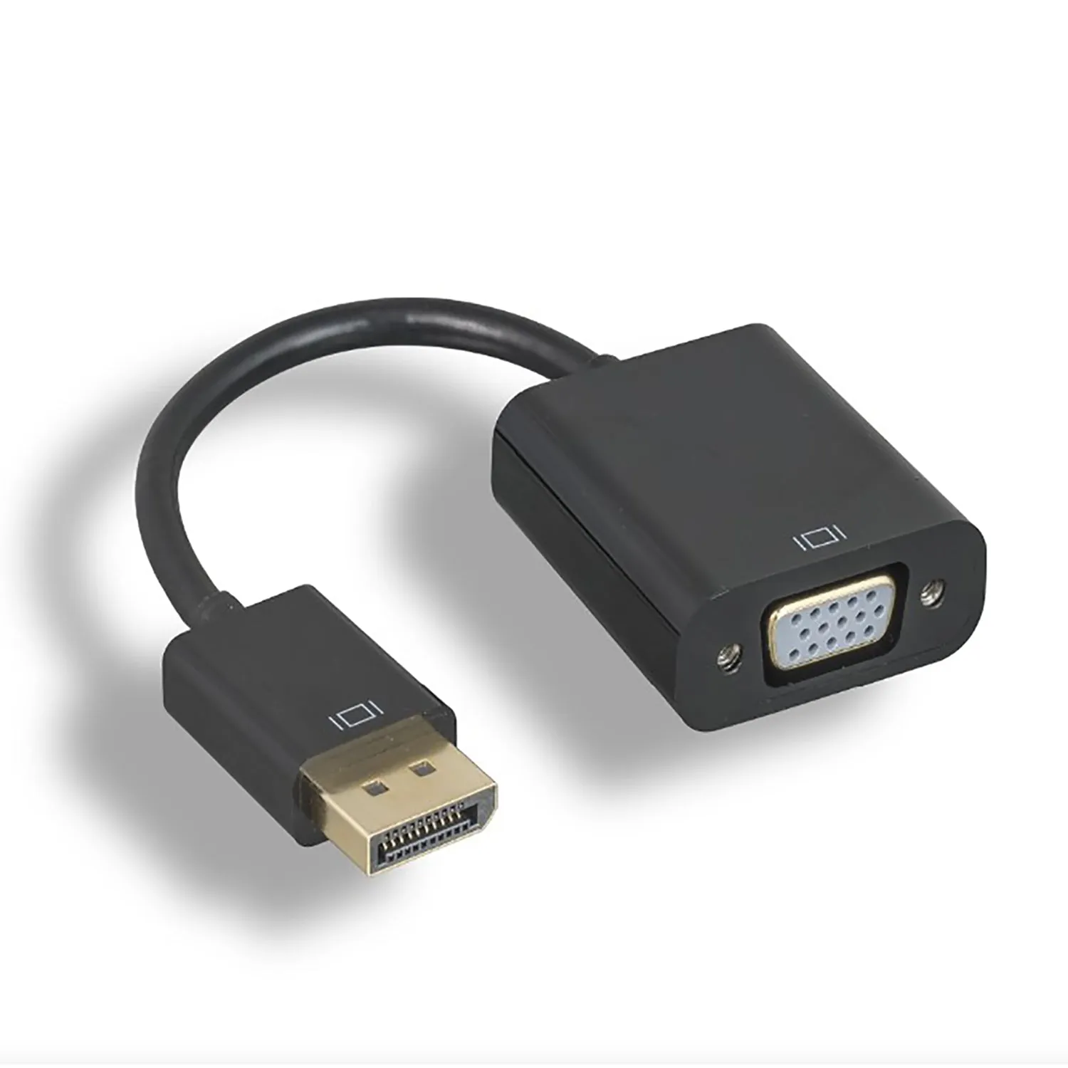DisplayPort to VGA Adapter W/O Latch Black