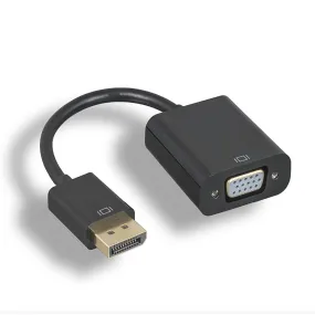 DisplayPort to VGA Adapter W/O Latch Black