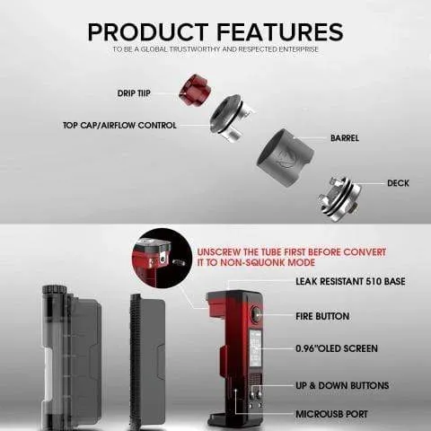 DOVPO Topside LITE 90W Squonk Starter Kit